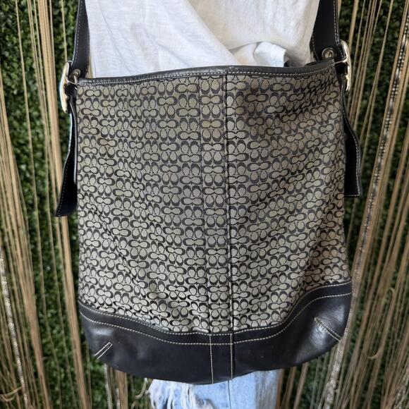 Coach Signature Canvas and Leather Crossbody Bag - Picture 3 of 6